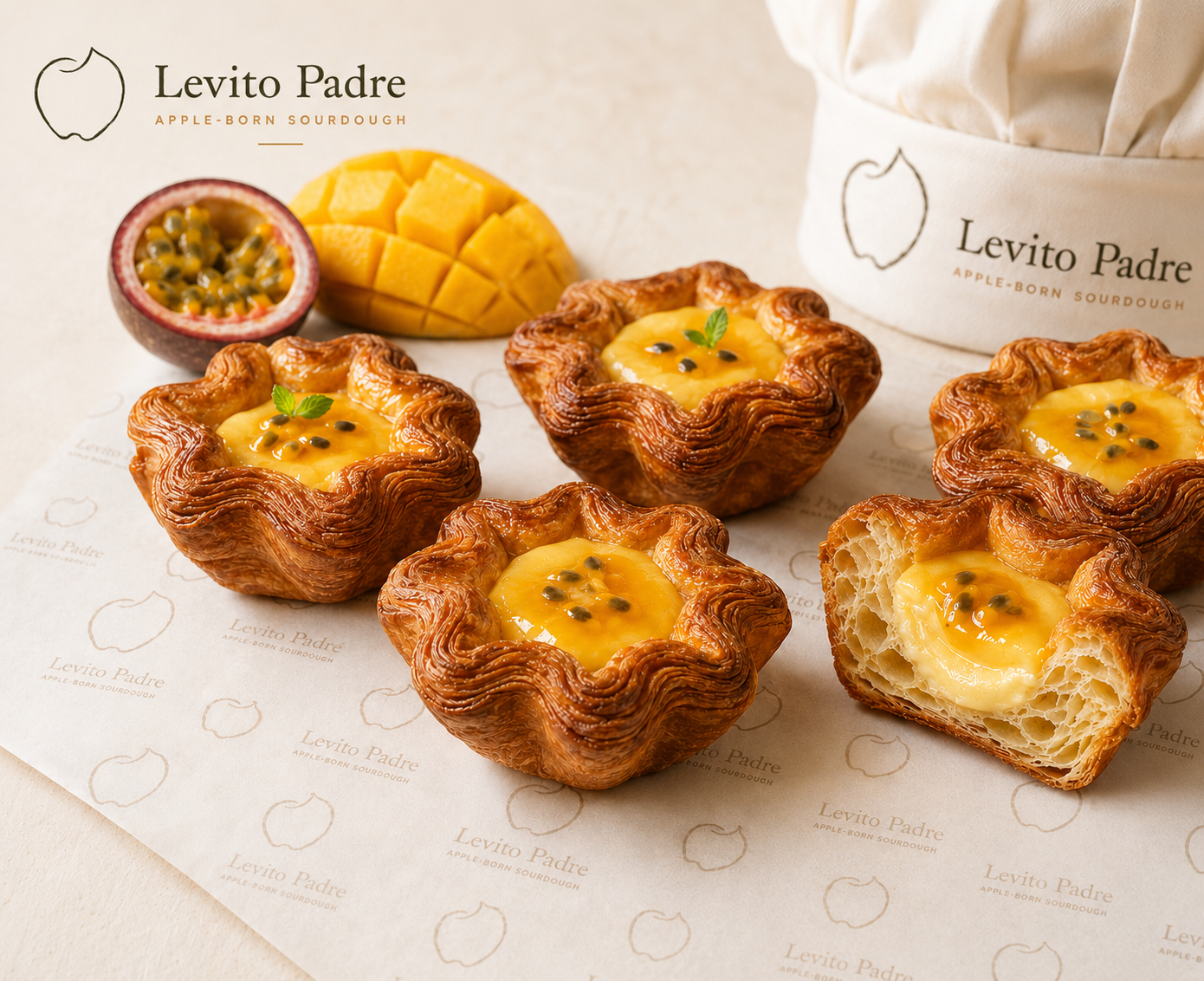 Mango Passion Fruit Croissant Tart