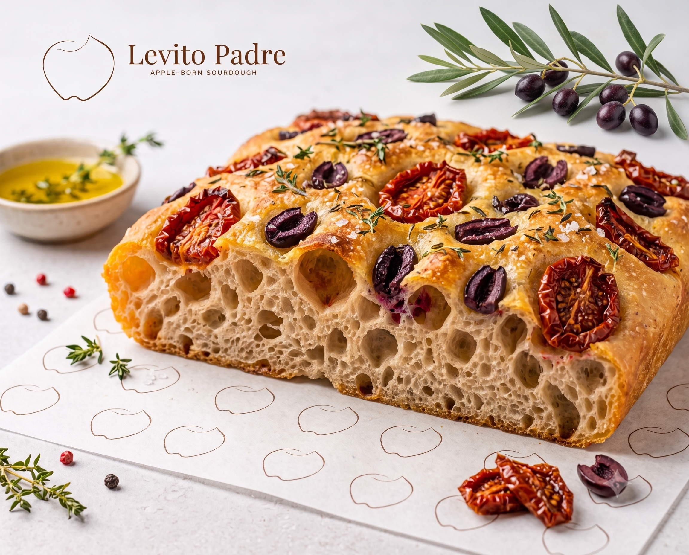 Focaccia with Sun-Dried Tomatoes and Olives