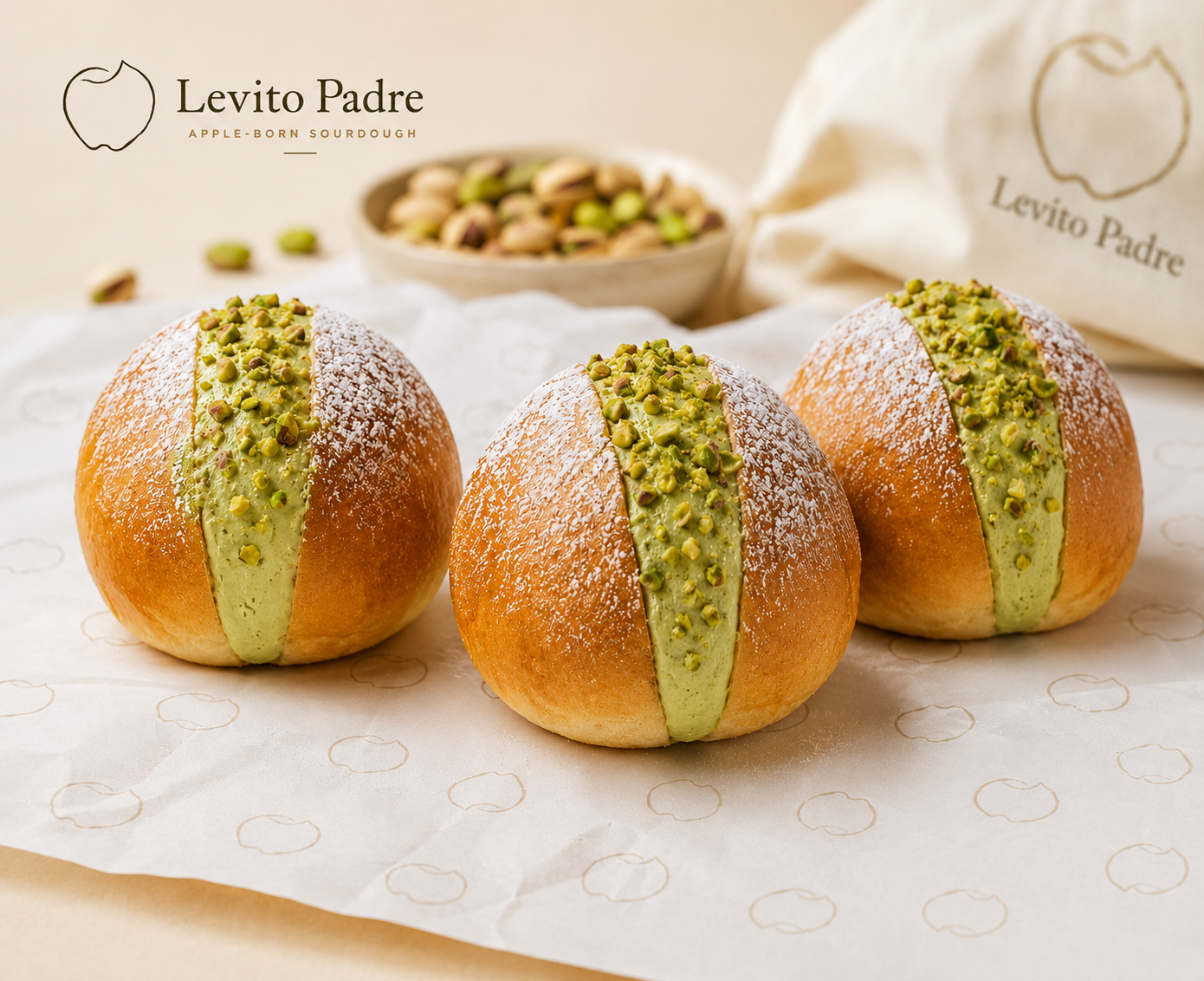 Pistachio Maritozzo